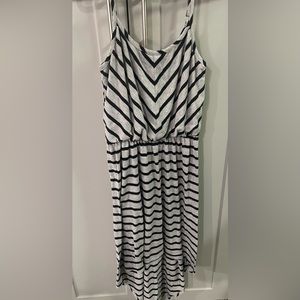 BCX grey and black striped dress